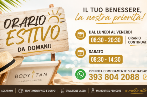 Orario Estivo 2026 | Aperto con Orario Continuato