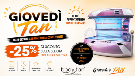 Giovedì Tan 2026/2027: riparte l’appuntamento del giovedì con il 25% di sconto